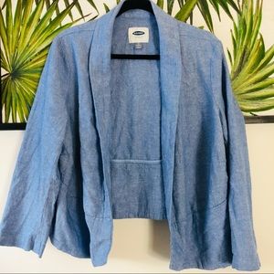 Old Navy blue linen blazer